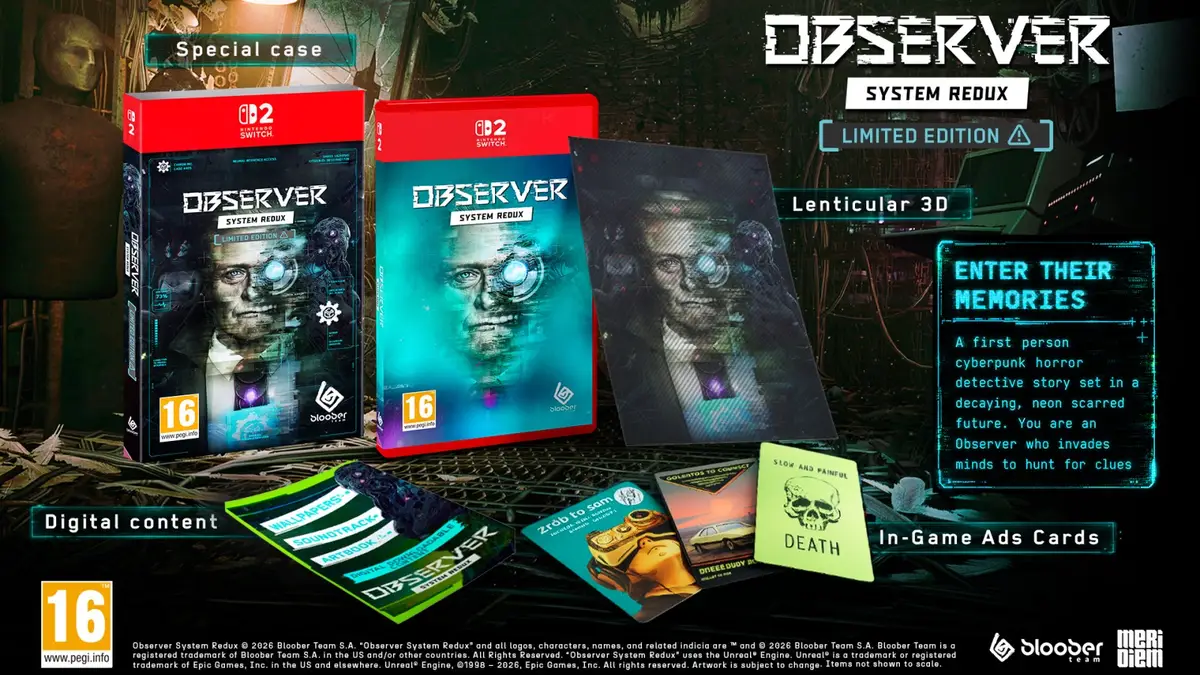 Observer: System Redux na Nintendo Switch 2 w pudełkowym preorderze