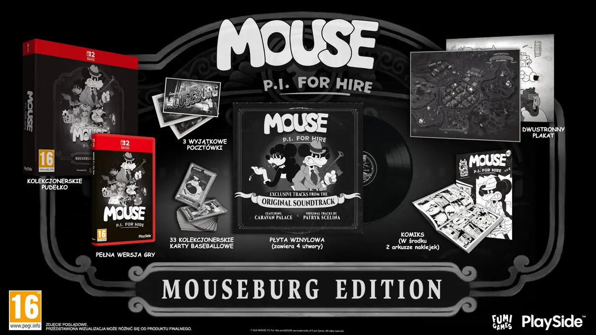 Ilustracja do artykułu: Mouse P.I. for Hire na Switcha 2. Pudełkowa premiera, edycje i ceny