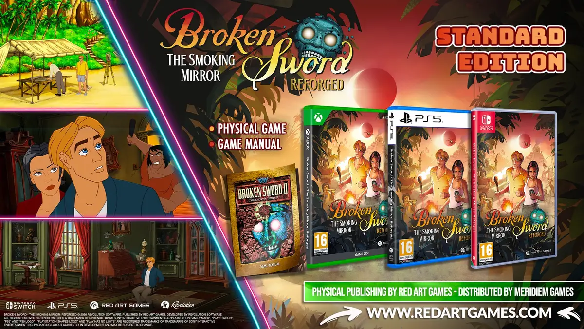 Broken Sword - The Smoking Mirror: Reforged na Switcha. Pudełko, cena i edycje