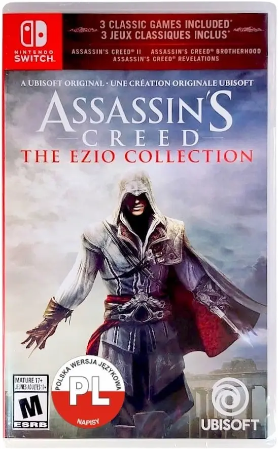 Okładka gry Assassin's Creed The Ezio Collection na Nintendo Switch Okładka gry Assassin's Creed The Ezio Collection na Nintendo Switch