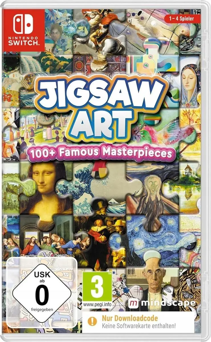 Okładka gry Jigsaw Art: 100+ Famous Masterpieces na Nintendo Switch