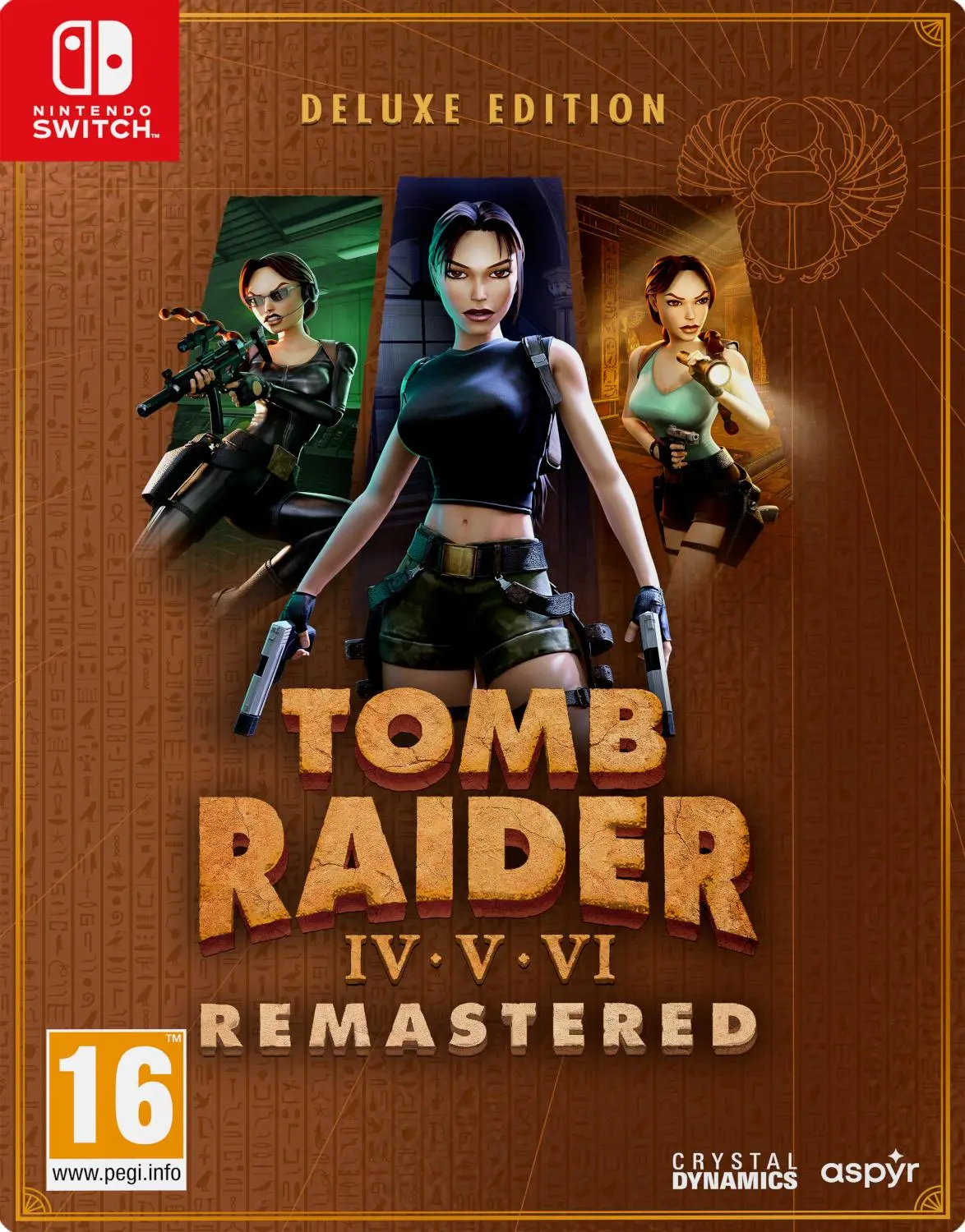 Okładka gry Tomb Raider IV-VI Remastered Starring Lara Croft Deluxe Edition na Nintendo Switch