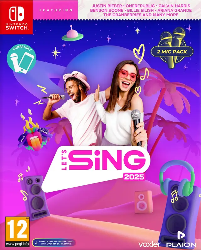 Let's Sing 2025 + 2 mikrofony Nintendo Switch okładka gry