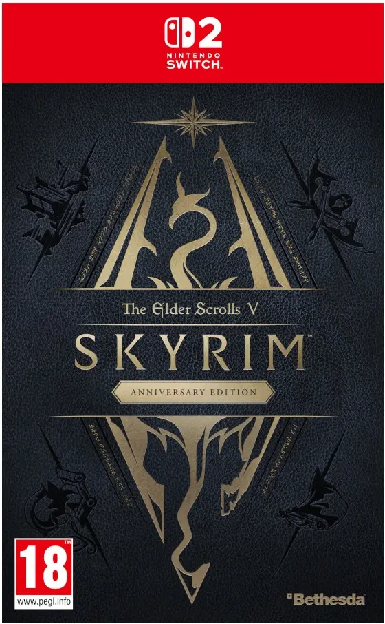 Okładka gry The Elder Scrolls V: Skyrim Anniversary Edition na Nintendo Switch 2