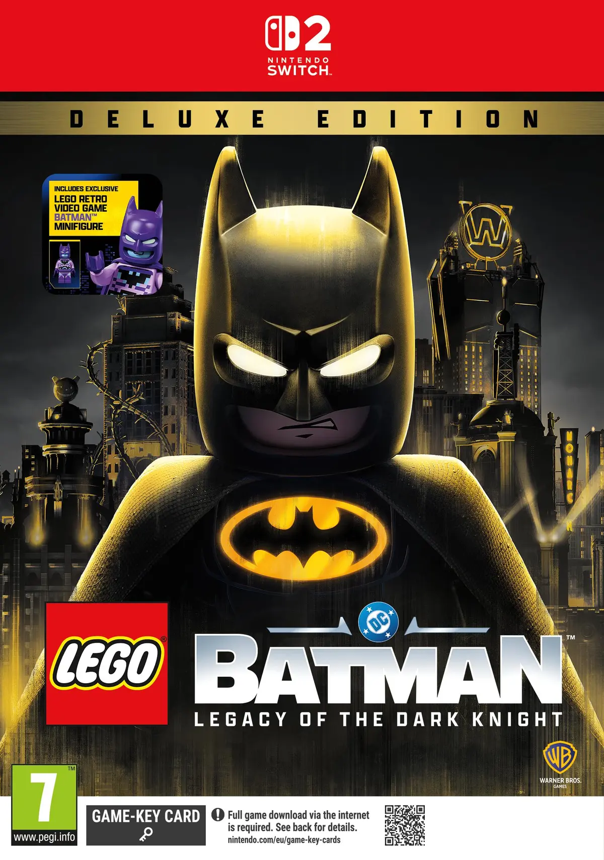 Okładka gry LEGO Batman Legacy of the Dark Knight Deluxe Edition na Nintendo Switch 2 Okładka gry LEGO Batman Legacy of the Dark Knight Deluxe Edition na Nintendo Switch 2