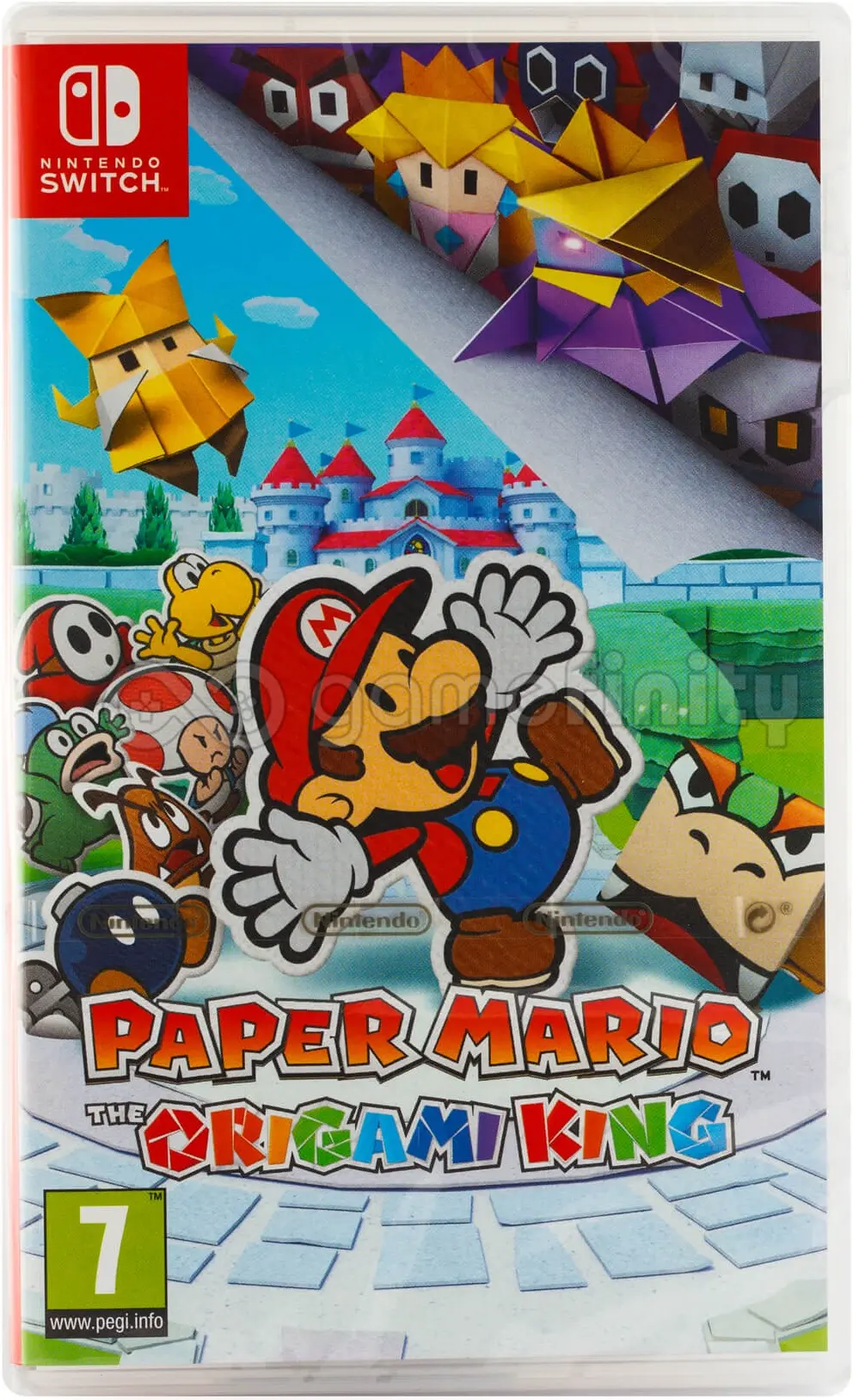 Okładka gry Paper Mario The Origami King na Nintendo Switch Okładka gry Paper Mario The Origami King na Nintendo Switch