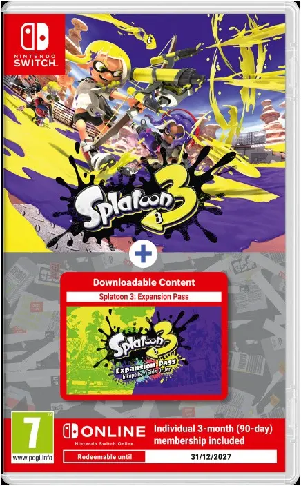 Splatoon 3 + Season Pass + NSO 3-month Nintendo Switch okładka gry