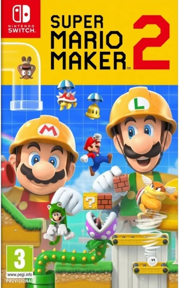 Okładka gry Super Mario Maker 2 na Nintendo Switch Okładka gry Super Mario Maker 2 na Nintendo Switch
