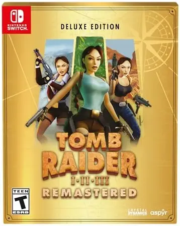 Tomb Raider I-III Remastered Starring Lara Croft Deluxe Edition Nintendo Switch okładka gry