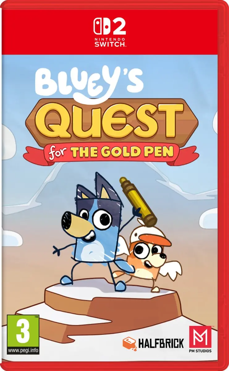 Okładka gry Bluey's Quest For The Gold Pen na Nintendo Switch 2 Okładka gry Bluey's Quest For The Gold Pen na Nintendo Switch 2