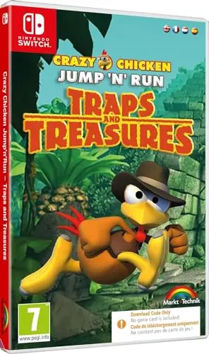 Crazy Chicken: Traps And Treasures Nintendo Switch okładka gry