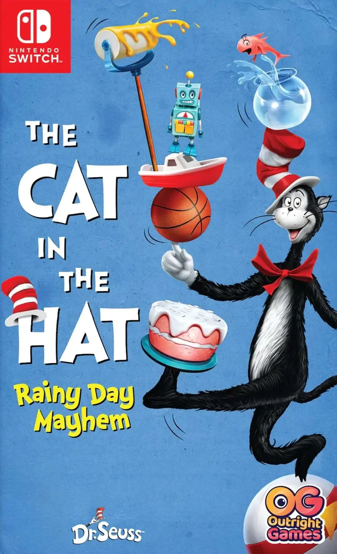 Okładka gry The Cat in the Hat: Rainy Day Mayhem na Nintendo Switch Okładka gry The Cat in the Hat: Rainy Day Mayhem na Nintendo Switch