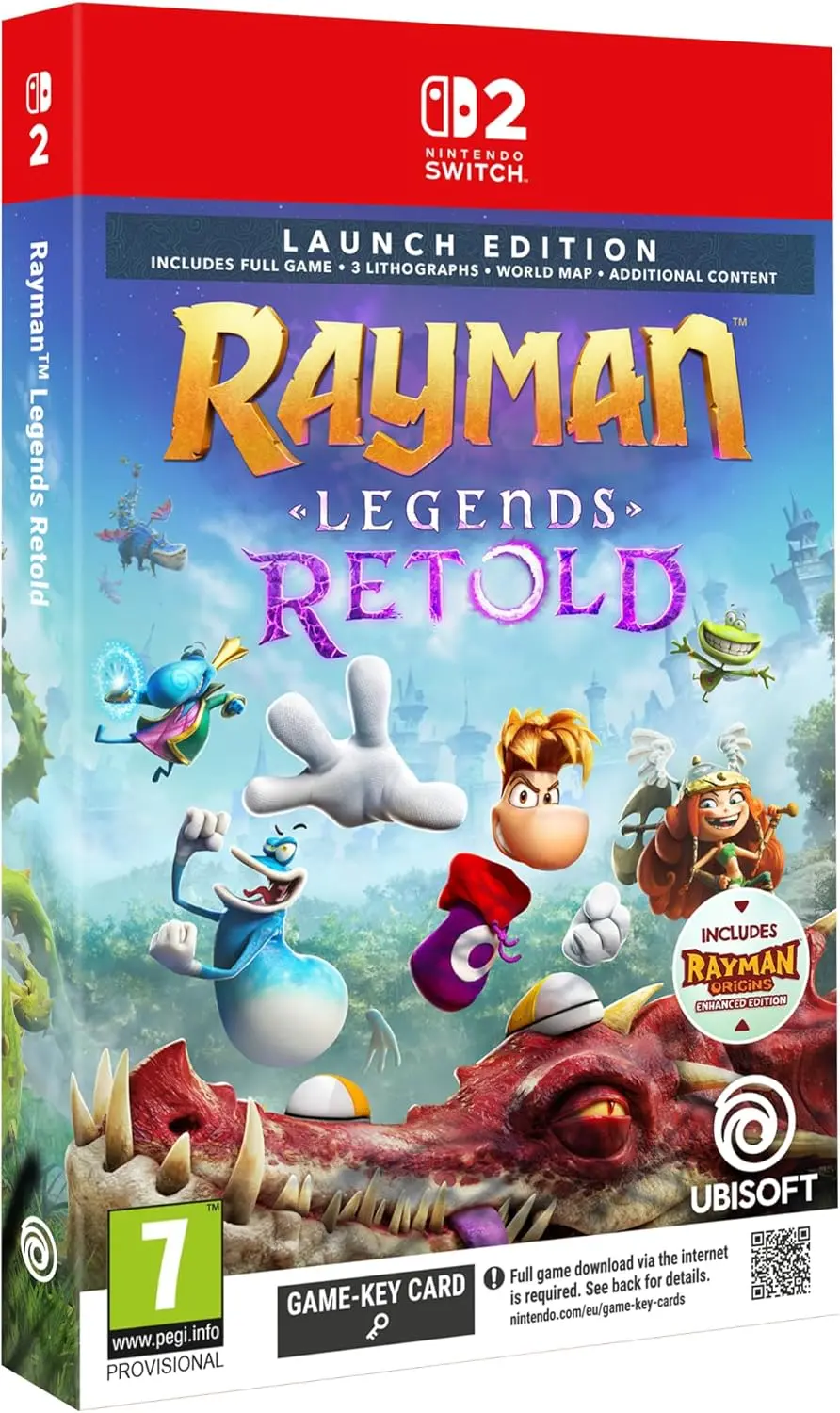 Okładka gry Rayman Legends Retold Launch Edition na Nintendo Switch 2 Okładka gry Rayman Legends Retold Launch Edition na Nintendo Switch 2
