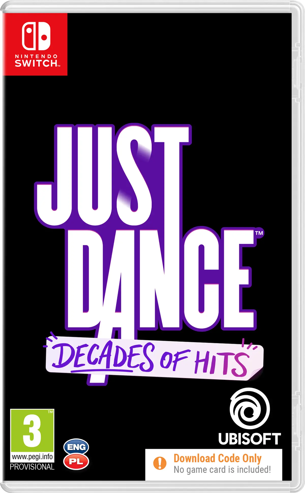 Okładka gry Just Dance Decades of Hits na Nintendo Switch Okładka gry Just Dance Decades of Hits na Nintendo Switch