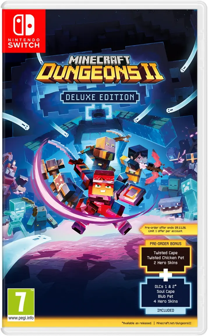 Okładka gry Minecraft Dungeons II Deluxe Edition na Nintendo Switch Okładka gry Minecraft Dungeons II Deluxe Edition na Nintendo Switch