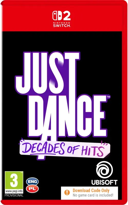 Okładka gry Just Dance Decades of Hits na Nintendo Switch 2 Okładka gry Just Dance Decades of Hits na Nintendo Switch 2
