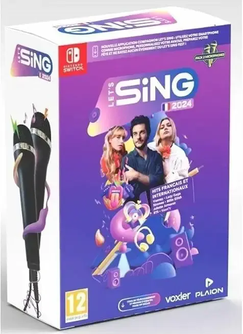 Let's Sing 2024 + 2 mikrofony Nintendo Switch okładka gry