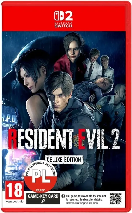 Okładka gry Resident Evil 2 Deluxe Edition na Nintendo Switch 2 Okładka gry Resident Evil 2 Deluxe Edition na Nintendo Switch 2