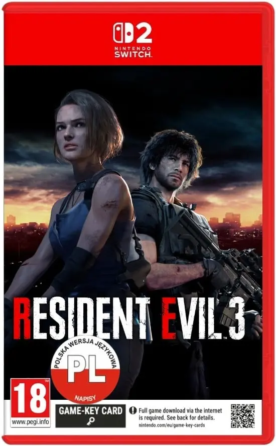 Okładka gry Resident Evil 3 na Nintendo Switch 2 Okładka gry Resident Evil 3 na Nintendo Switch 2