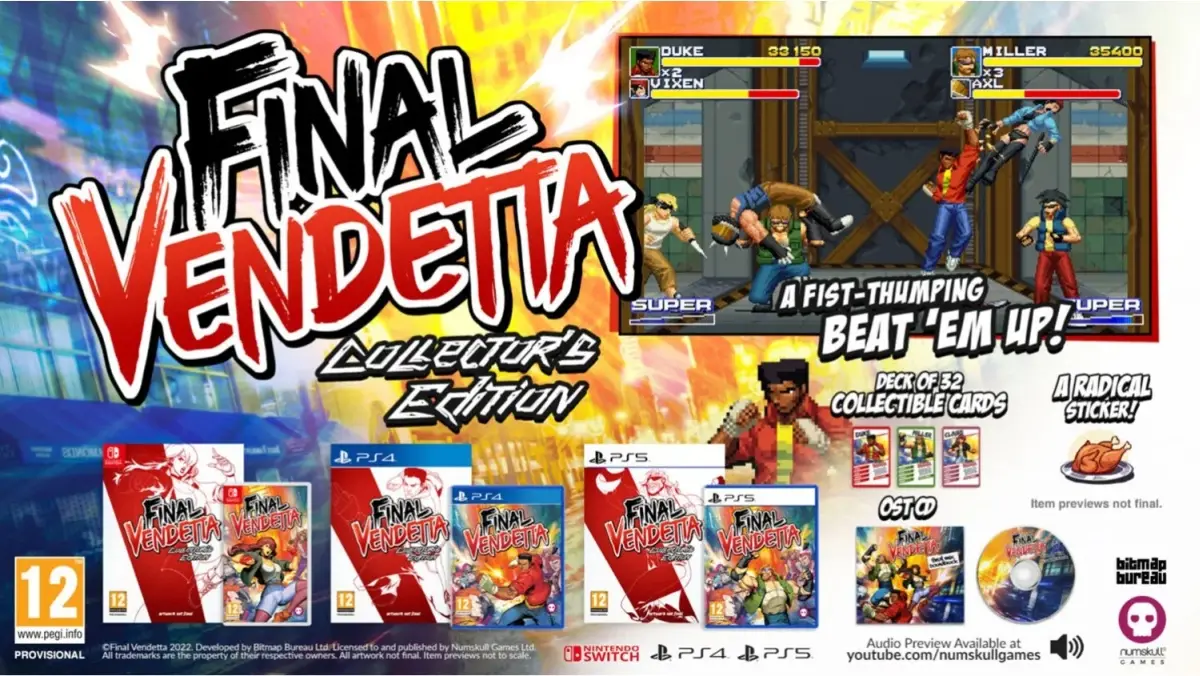 Final Vendetta Collectors Edition Nintendo Switch okładka gry
