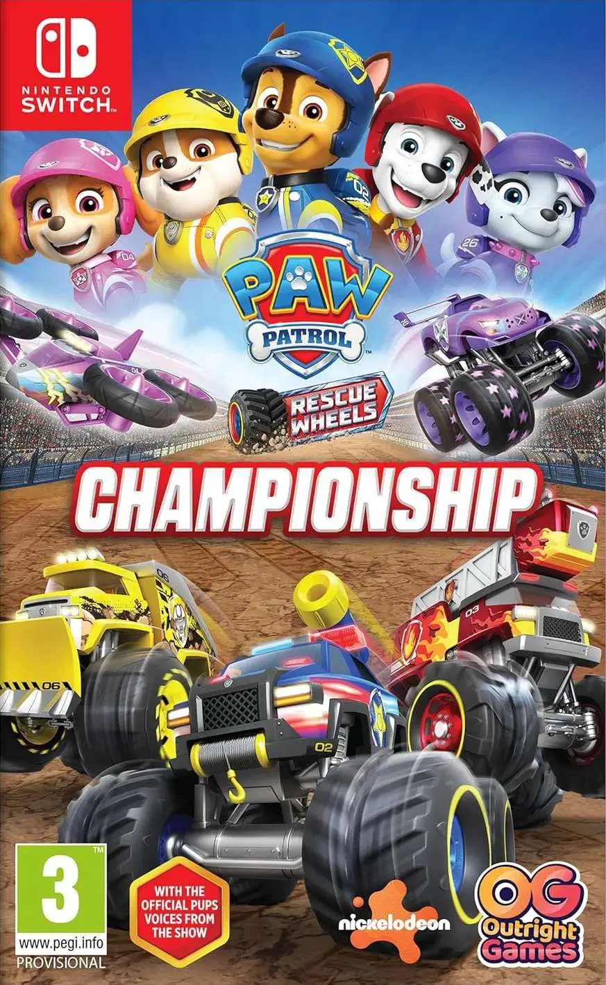 Okładka gry PAW Patrol Rescue Wheels: Championship na Nintendo Switch Okładka gry PAW Patrol Rescue Wheels: Championship na Nintendo Switch