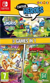 Cartoon Heroes Vol. 1 3 Games in 1 (Smurfs MV / Marsupilami / Garfield Lasagna Party) Nintendo Switch okładka gry
