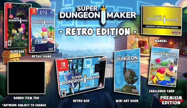 Super Dungeon Maker Retro Edition Nintendo Switch okładka gry