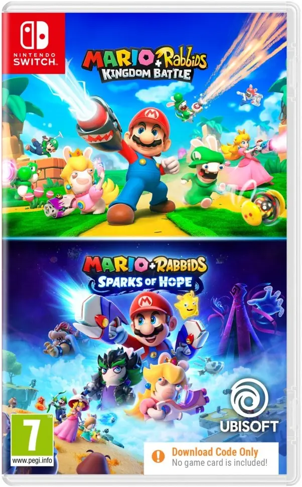 Okładka gry Mario + Rabbids Compilation (Kingdom Battle + Sparks of Hope) na Nintendo Switch - najlepsza oferta