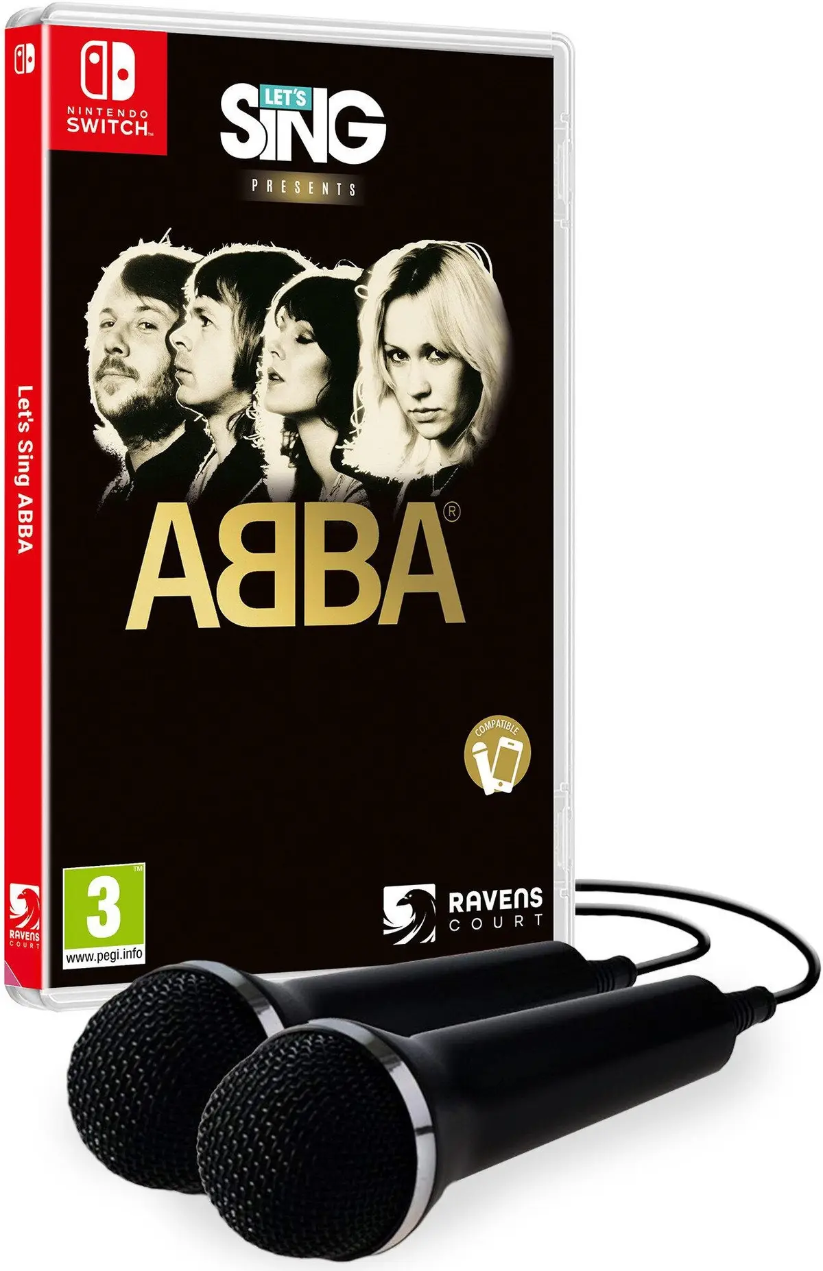 Let's Sing presents ABBA + 2 mikrofony Nintendo Switch okładka gry