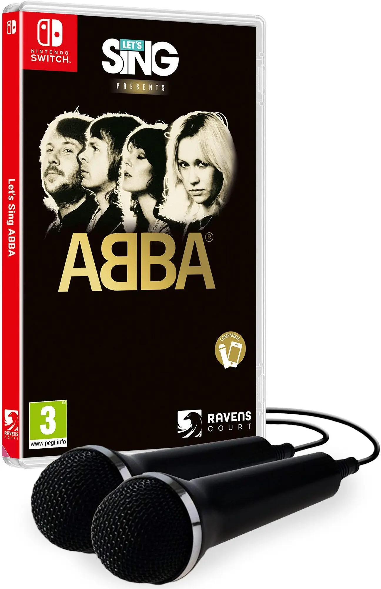 Let's Sing presents ABBA + 2 mikrofony Nintendo Switch okładka gry