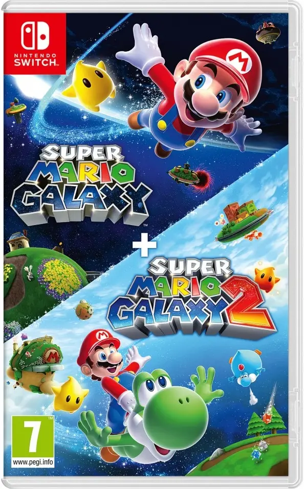 Okładka gry Super Mario Galaxy + Super Mario Galaxy 2 na Nintendo Switch Okładka gry Super Mario Galaxy + Super Mario Galaxy 2 na Nintendo Switch
