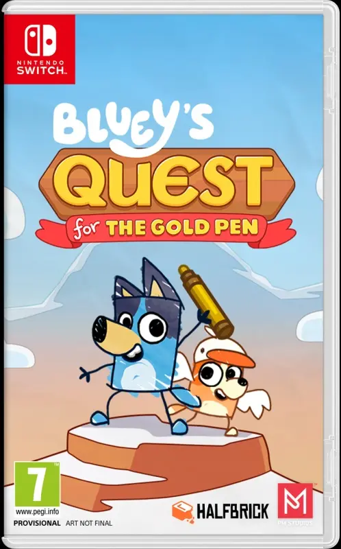 Okładka gry Bluey's Quests for the Gold Pen