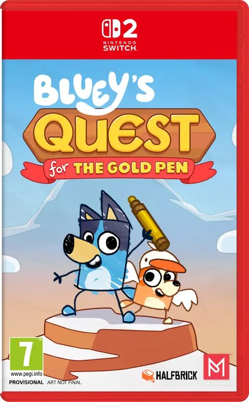Bluey's Quests for the Gold Pen Nintendo Switch 2 okładka gry