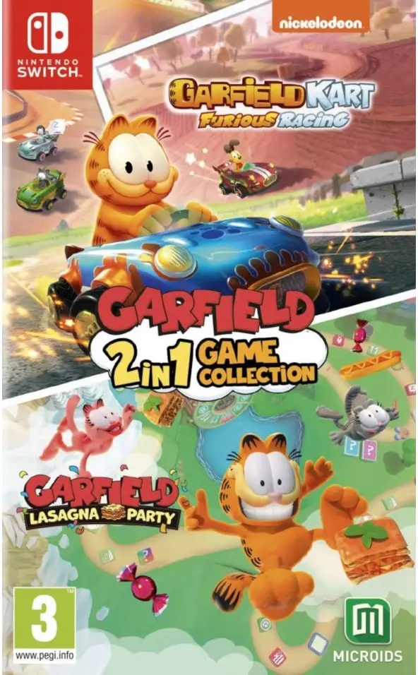 Garfield Lasagna Party + Garfield Kart Furious Racing Nintendo Switch okładka gry
