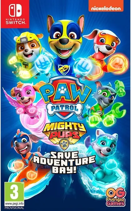 PAW Patrol Mighty Pups Save Adventure Bay! Nintendo Switch okładka gry