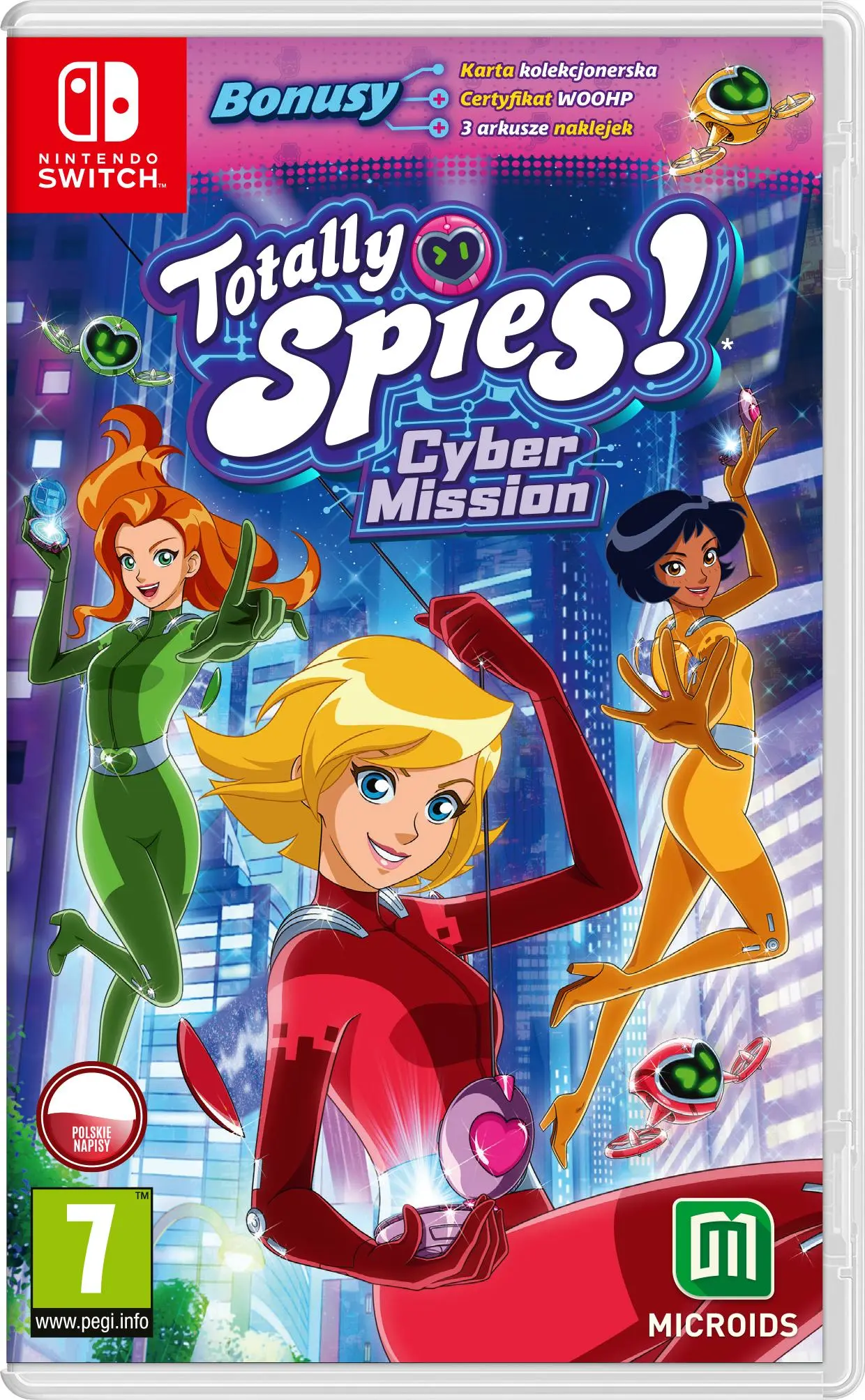 Odlotowe agentki Totally Spies - Cybermisja Nintendo Switch okładka gry