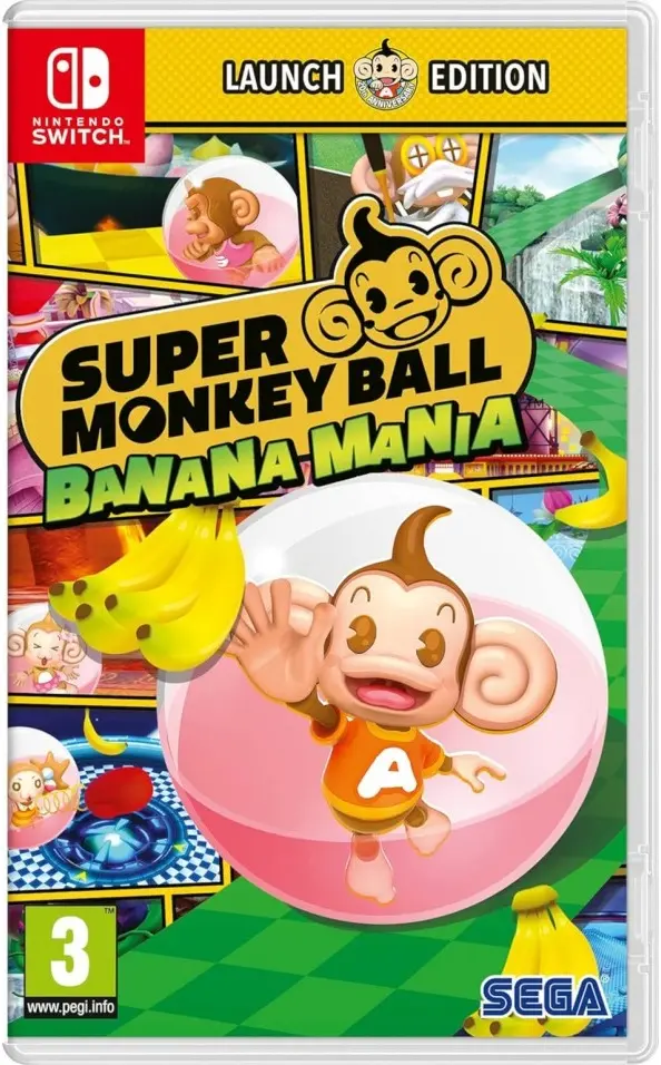 Okładka gry Super Monkey Ball Banana Mania na Nintendo Switch Okładka gry Super Monkey Ball Banana Mania na Nintendo Switch