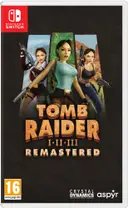Okładka gry Tomb Raider I-III Remastered Starring Lara Croft na Nintendo Switch - najlepsza oferta