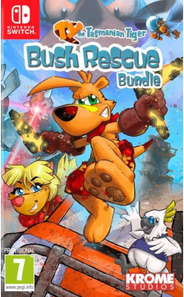 Okładka gry Ty The Tasmanian Tiger HD Bush Rescue HD Bundle na Nintendo Switch Okładka gry Ty The Tasmanian Tiger HD Bush Rescue HD Bundle na Nintendo Switch