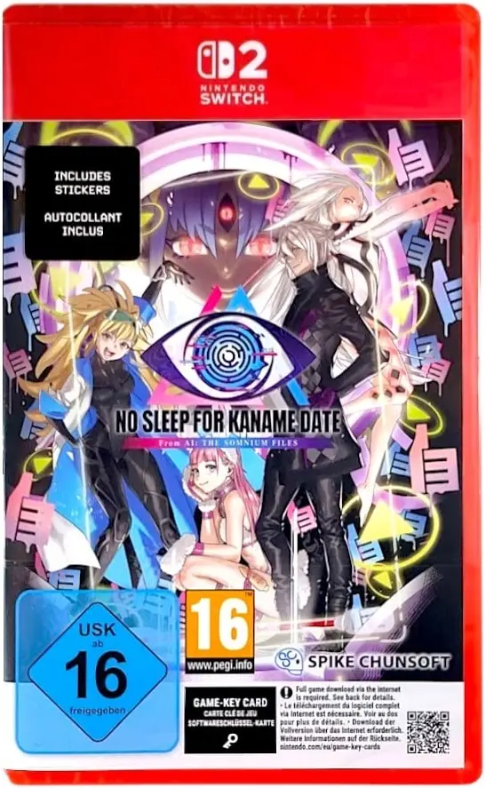 Okładka gry No Sleep For Kaname Date From AI: The Somnium Files Aiba Edition na Nintendo Switch 2