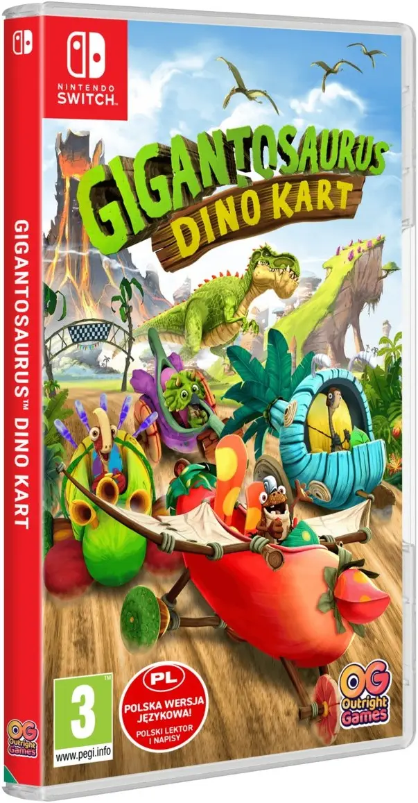 Gigantosaurus (Gigantozaur): Dino Kart Nintendo Switch okładka gry
