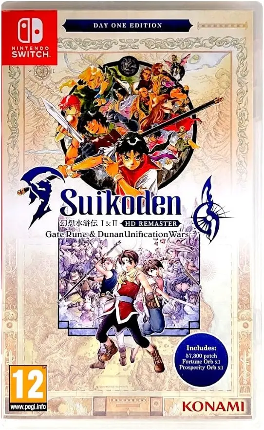 Okładka gry Suikoden I&II HD Remaster Gate Rune and Dunan Unification Wars Day One Edition