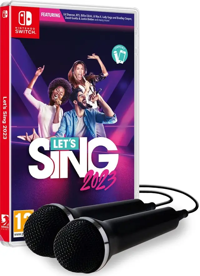 Let's Sing 2023 + 2 mic Nintendo Switch okładka gry