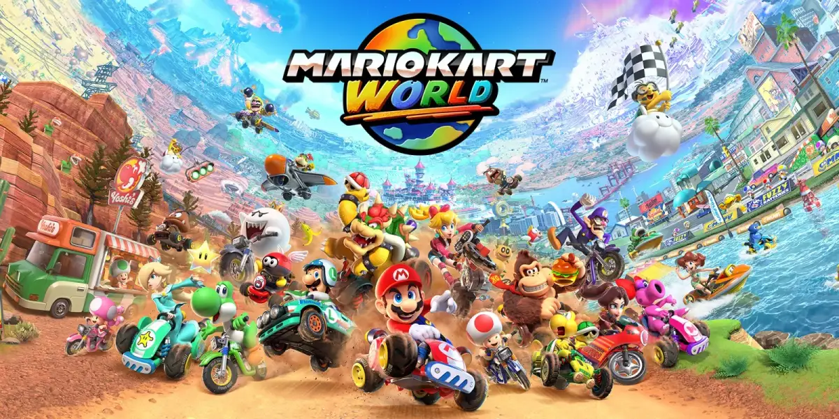 Grafika gry Mario Kart World