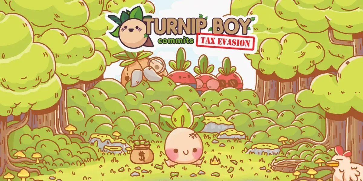 Grafika gry Turnip Boy Commits Tax Evasion