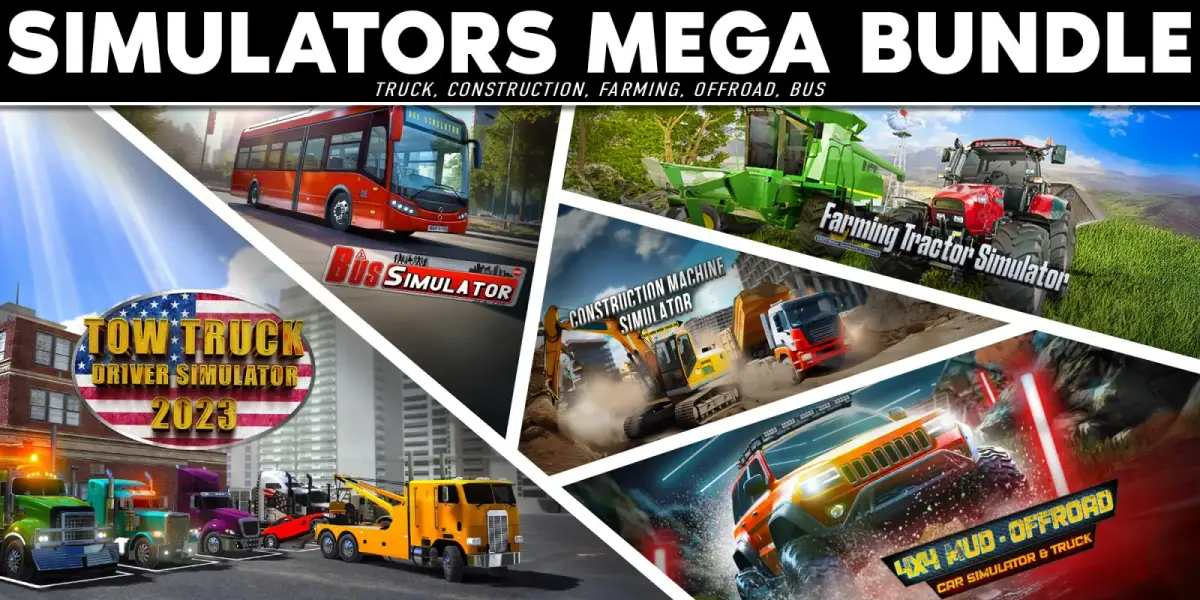 Grafika gry SIMULATORS MEGA BUNDLE - Truck, Construction, Farming, Offroad, Bus