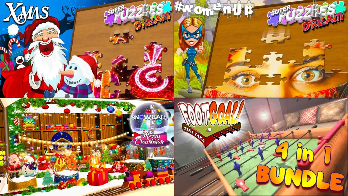 Grafika gry 4 in 1 Bundle creative puzzles & table football