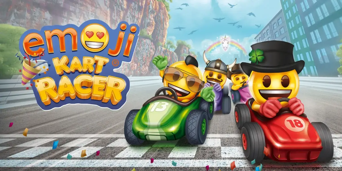 Grafika gry emoji Kart Racer