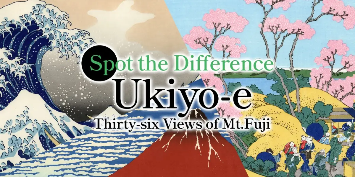 Grafika gry Spot the Difference Ukiyo-e Thirty-six Views of Mt. Fuji