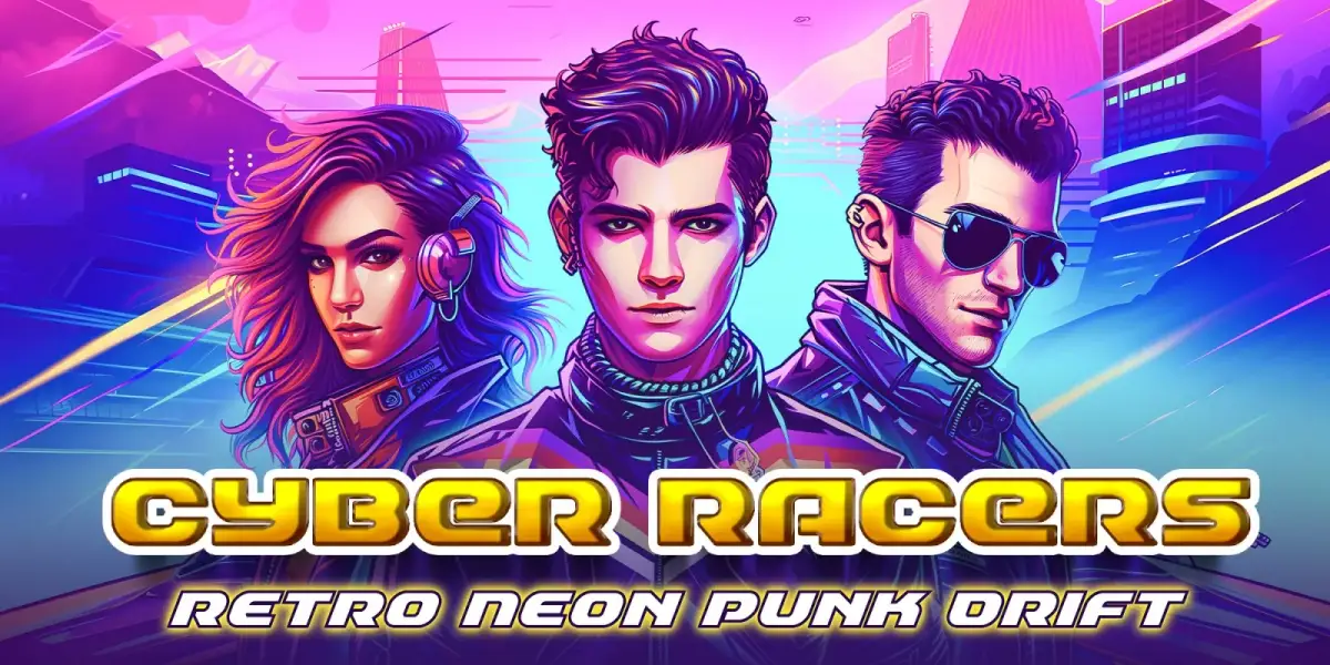 Grafika gry Cyber Racers: Retro Neon Punk Drift
